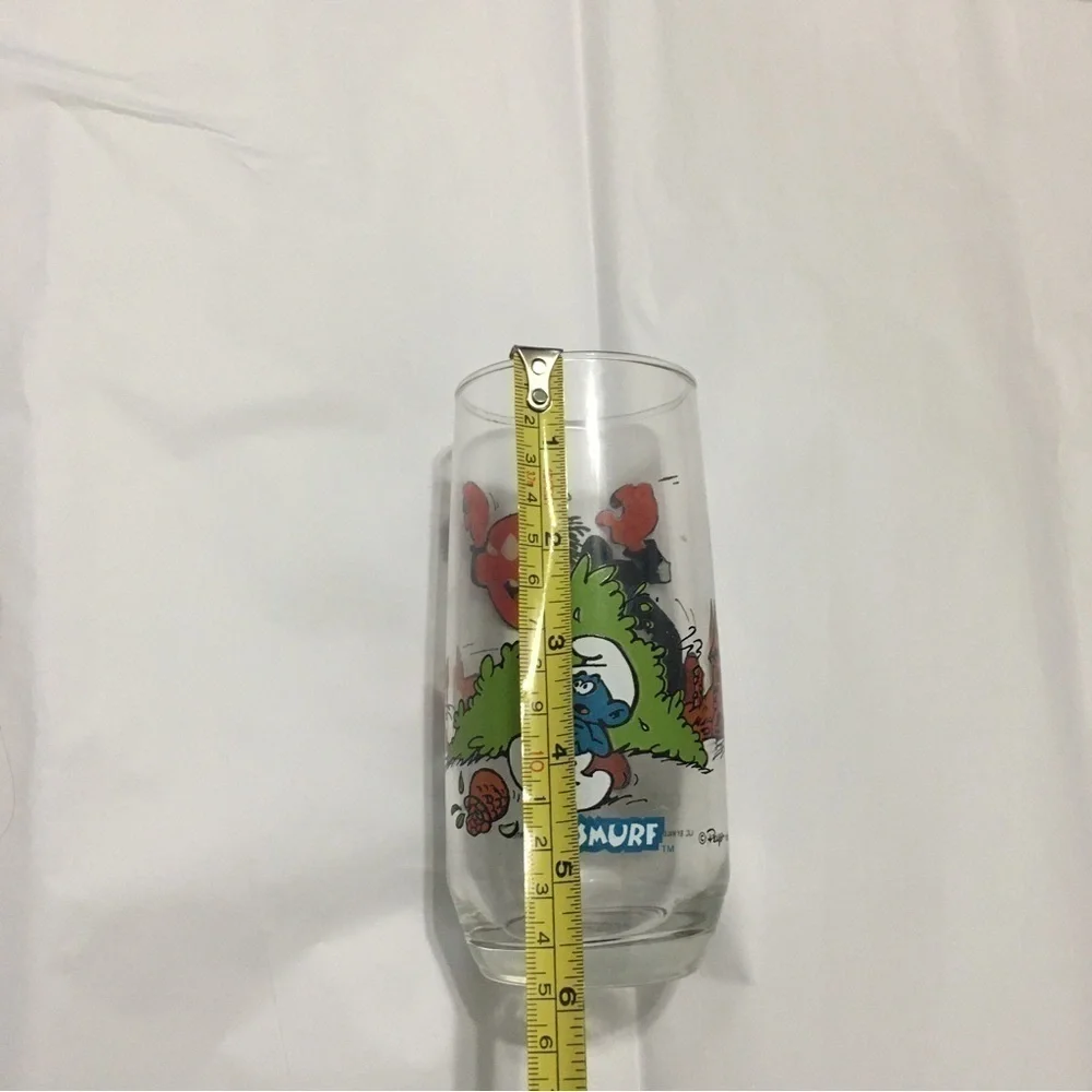 Vintage 1982 Gargamel & Azrael - The Smurfs  Glass by Peyo for Hardees
